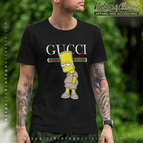 Simpsons Gucci Funny Bart Simpson X Gucci Shirt Vintagenclassic Tee