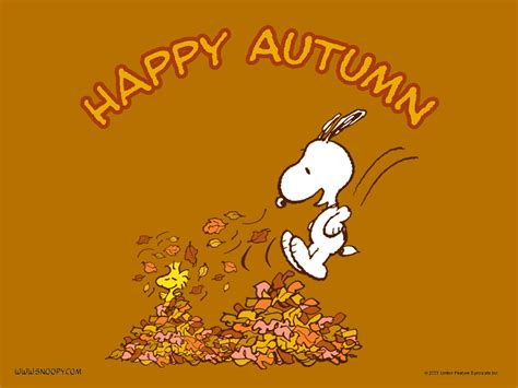 Snoopy Happy Autumn Autumn Wallpaper 25733615 Fanpop