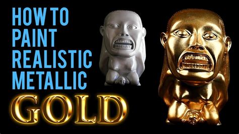 How To Paint Realistic Metallic Gold Youtube