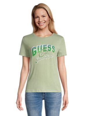 GUESS Shaded Logo Short Sleeve T Shirt TheBay