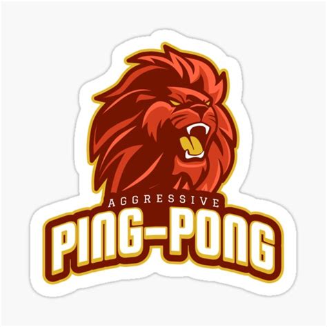 Aggressive Ping Pong Sticker For Sale By Tablepong Redbubble