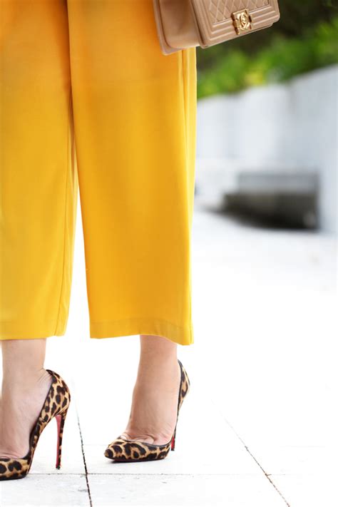 Easy Peasy Transition: Yellow Culottes + Eyelet Crop Top - Blame it on Mei | Miami Mom Blogger ...