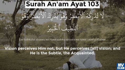 Surah Al Anam Ayat 103 6103 Quran With Tafsir My Islam