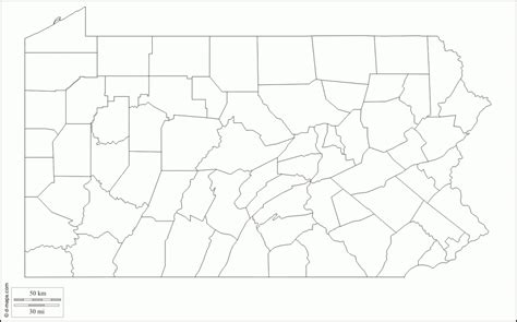 Blank Map Of Pennsylvania And Travel Information Download Free With