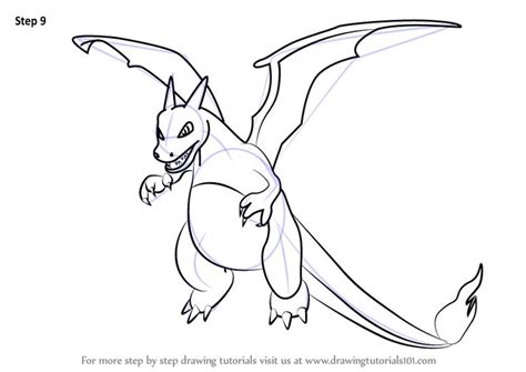 Learn How To Draw Charizard From Pokemon Go Pokemon Go Step By Step Drawing Tutorials