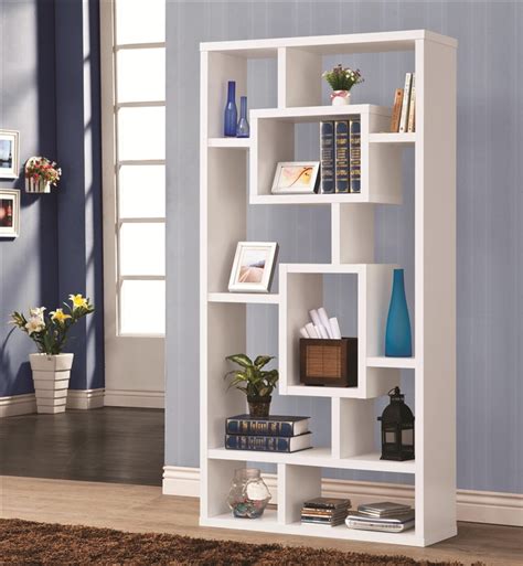 Wall Unit Bookcase In White Finish By Coaster 800157