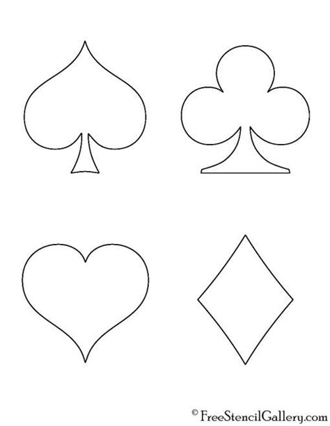 Playing Card Suits Stencil Free Stencil Gallery Playing Card Costume