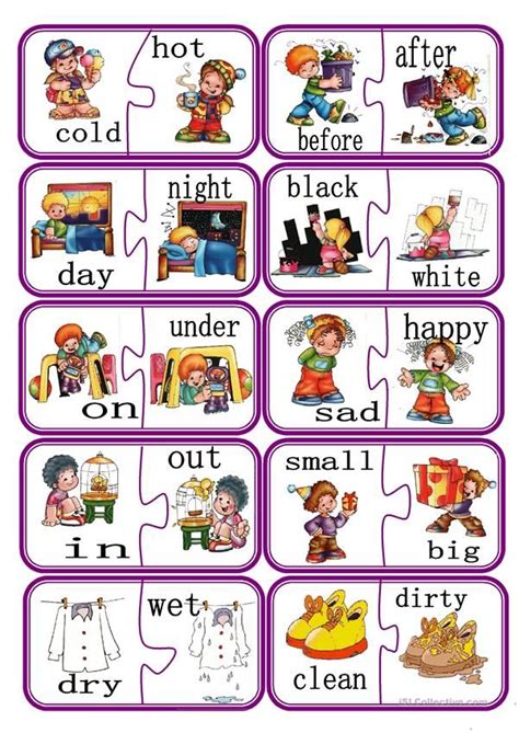 Simple Opposite Words For Kindergarten Kindergarten