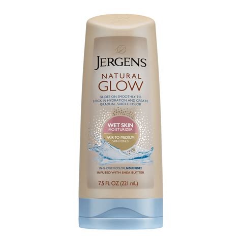 Jergens Natural Glow Sunless Tanning In Shower Body Lotion Fair To