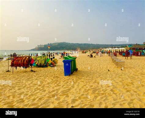 Cleanest Baga Beach Goa Stock Photo Alamy