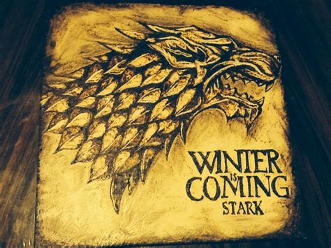 Pyrography Game Of Thrones Winter Is Coming Mdf Wood Burning
