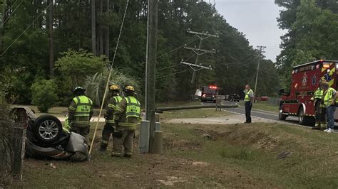 Power Restored After Car Crashes Into Utility Pole Near Conway