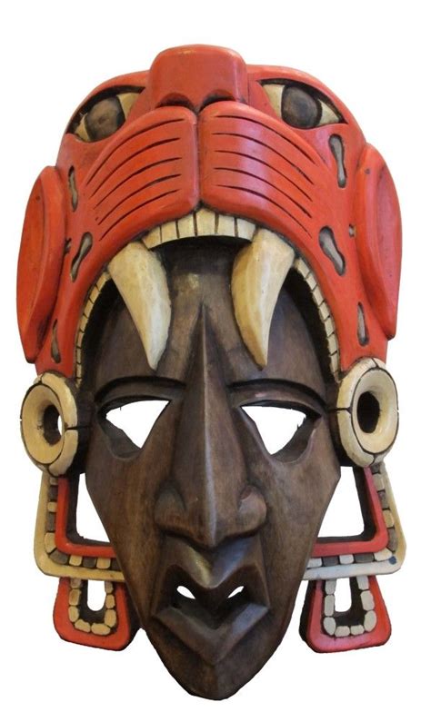 Mayan Masks Handmade By Tribal Inca Aztec Ancestry Mayan Mask