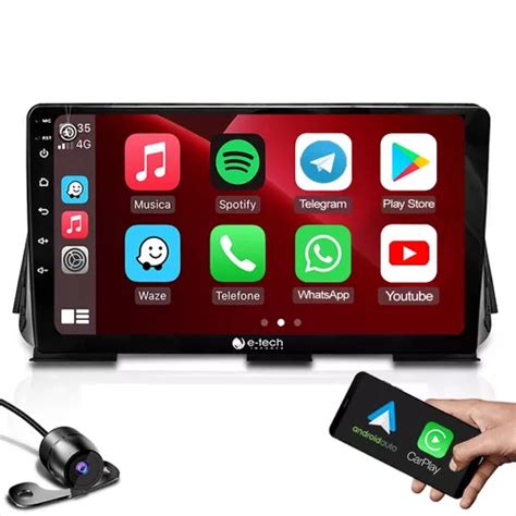 Kit Central Multimidia Carplay E Moldura Polegadas Parcelamento