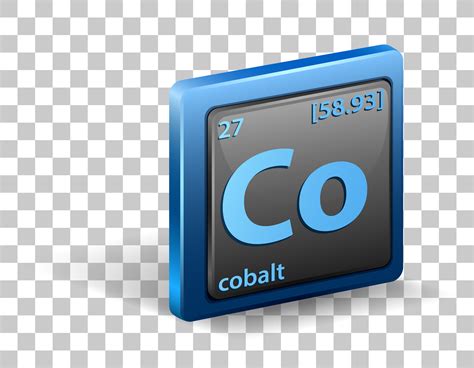 Cobalt Chemical Element Chemical Symbol With Atomic Number And Atomic