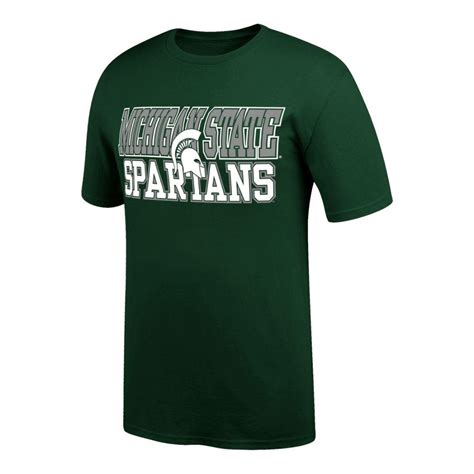 Spartans Michigan State Spartans Block Logo With Spartan Tee Shirt