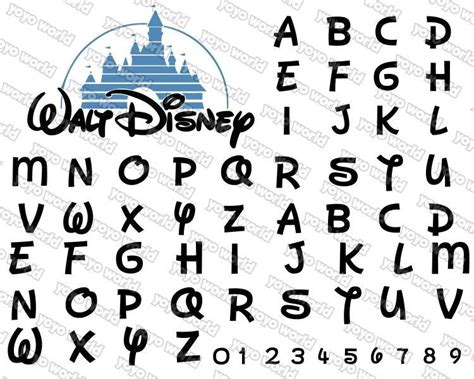 Ears Svg Disney Font Svg Minnie Font Svg Walter Disney Alphabet Svg