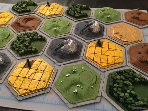 3d Printed Settlers Of Catan Board Game Pieces