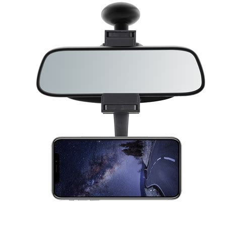 Car Rear View Mirror Phone Mount Magnetic Holder Stand Cradle For