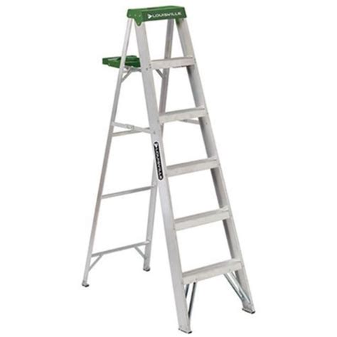 Louisville Ladder 6 Foot Aluminum Step Ladder 225 Pound Capacity