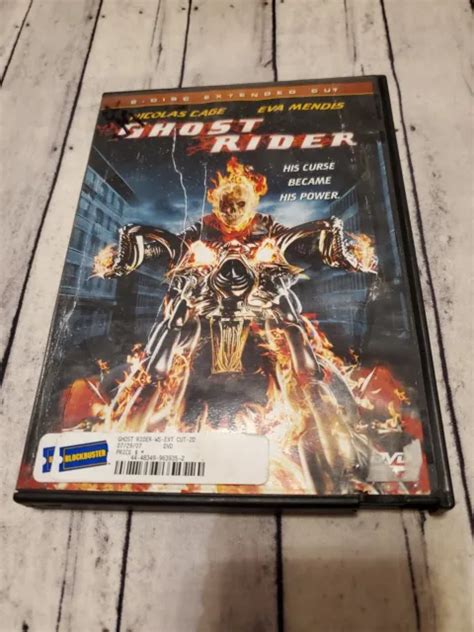 Ghost Rider Two Disc Extended Cut Dvd Former Blockbuster Video Rental