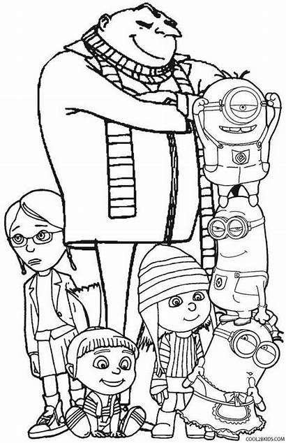 Despicable Coloring Pages Minions Printable Minion Cool2bkids