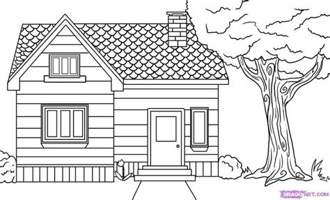 How To Draw A House Step By Step Buildings Landmarks And Places
