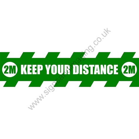 Keep Your Distance Stripe Floor Graphic Signs And Imaging