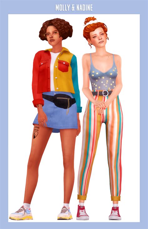 Sims 4 Cc Maxis Match — Clumsyalienn Molly And Nadine Molly Pants