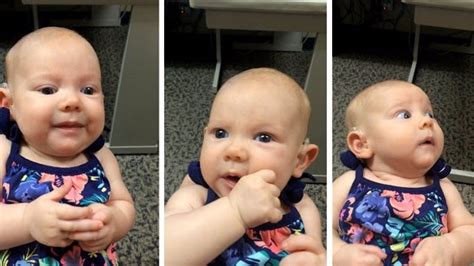 Month Old Baby Girl Hears Mom S Voice For The First Time Mashable