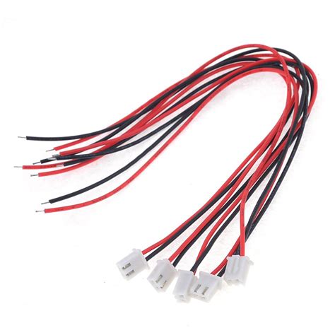 5 Pcs 24awg Jst Xh254 2 Pin Connector Plug Wire Cable 20cm Length V2k7