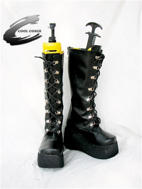 Japanese Anime Handsome Black Bandage Boots55 Straps With High Price
