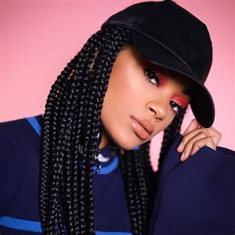 Black Baseball Cap With Box Braids Wig For Women 24 Inch Braided Hat Wig In 2021 Braided