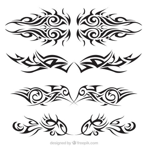 Tribal Tattoos Set Vector Free Download