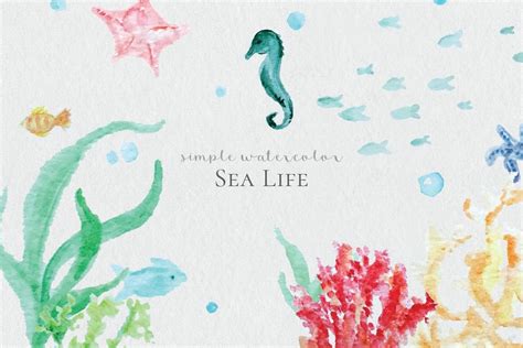 Watercolor Sea Life