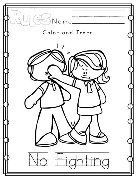 Free printable coloring pages on manners 16 best images of good behavior worksheets for preschool free manners pages on printable coloring. 9 best printable rules images on Pinterest | Classroom ...