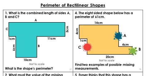 Perimeter Of Rectilinear Shapes Worksheets A Rectilinear Shape Is A