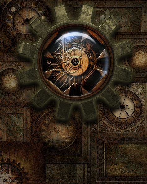 Steampunk Clockwork Digital Art By Suzanne Amberson Fine Art America