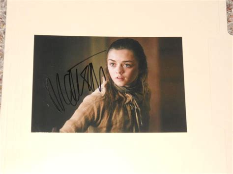 Actress Maisie Williams Signed 4x6 Photo Game Of Thrones Autograph 1b