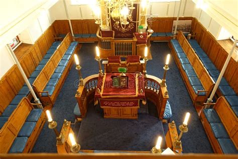 Plymouth Orthodox Ashkenazi Synagogue England Interior Editorial Stock
