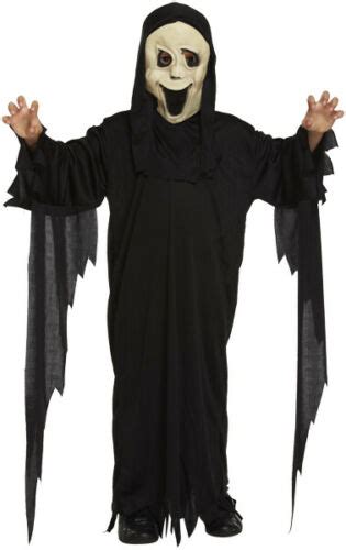 Child Scream Ghost Face Halloween Fancy Dress Costume Age 4 6 Years