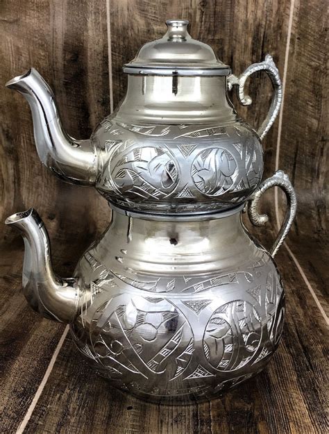 Turkish Teapot Set Handmade Copper Tea Pot Set Free Shipping Thick