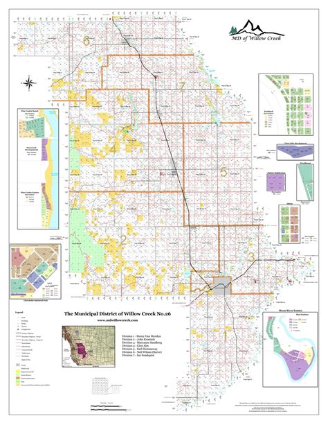 Willow Creek Municipal District Landowner Map Md26 County