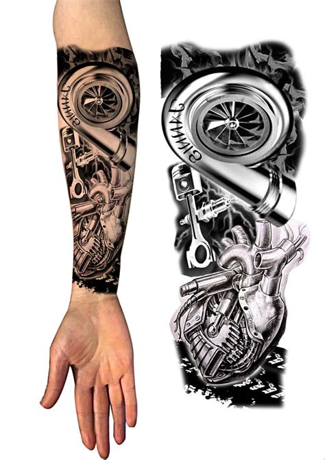 Car Engine Tattoo Design Sleeve Tattoos Arm Tattoos For Guys