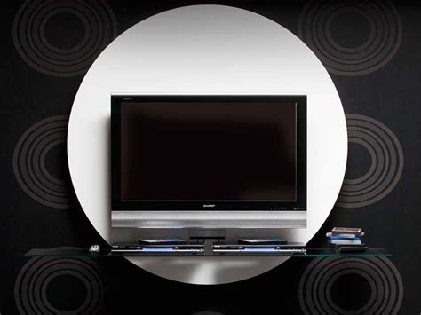 Contemporary Round Black And White Tv Stands From Pacini And Cappellini