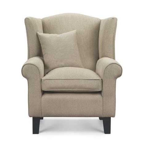 Beige Fabric Wingback Chair Sloane And Sons