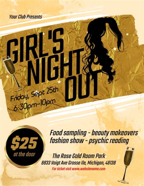 Girls Night Out Flyer Template Postermywall