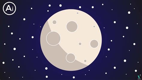 How To Draw Full Moon In Adobe Illustrator Youtube