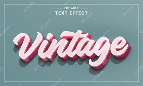 Premium Vector 3d Retro Vintage Typography Generator