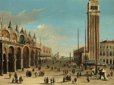The Piazza San Marco In Venice Painting By Bernardo Bellotto
